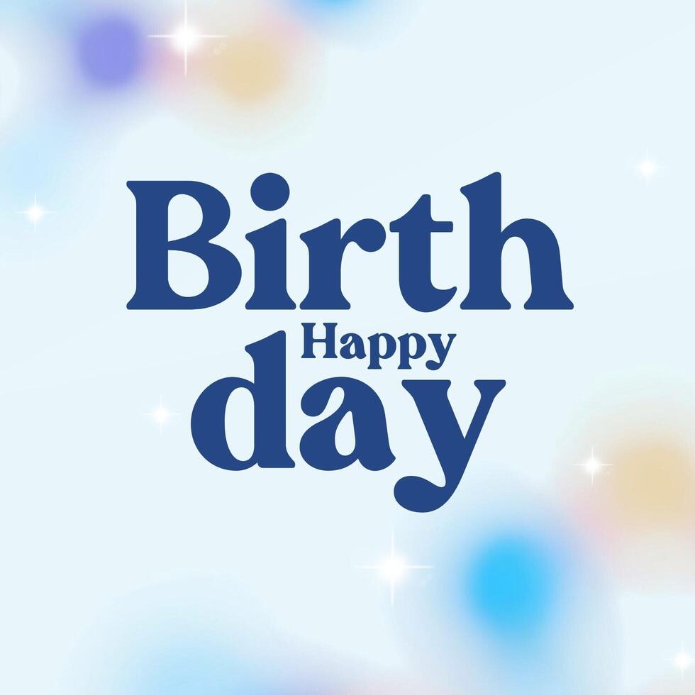 Vibrant Modern Blob Gradient Birthday Greeting Card template