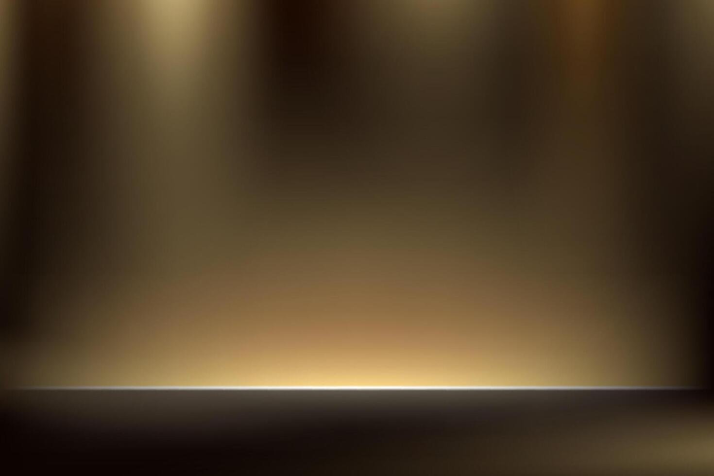 Black and Gold studio background. Empty room with light effect. Space for selling products on the website. illustration. vector