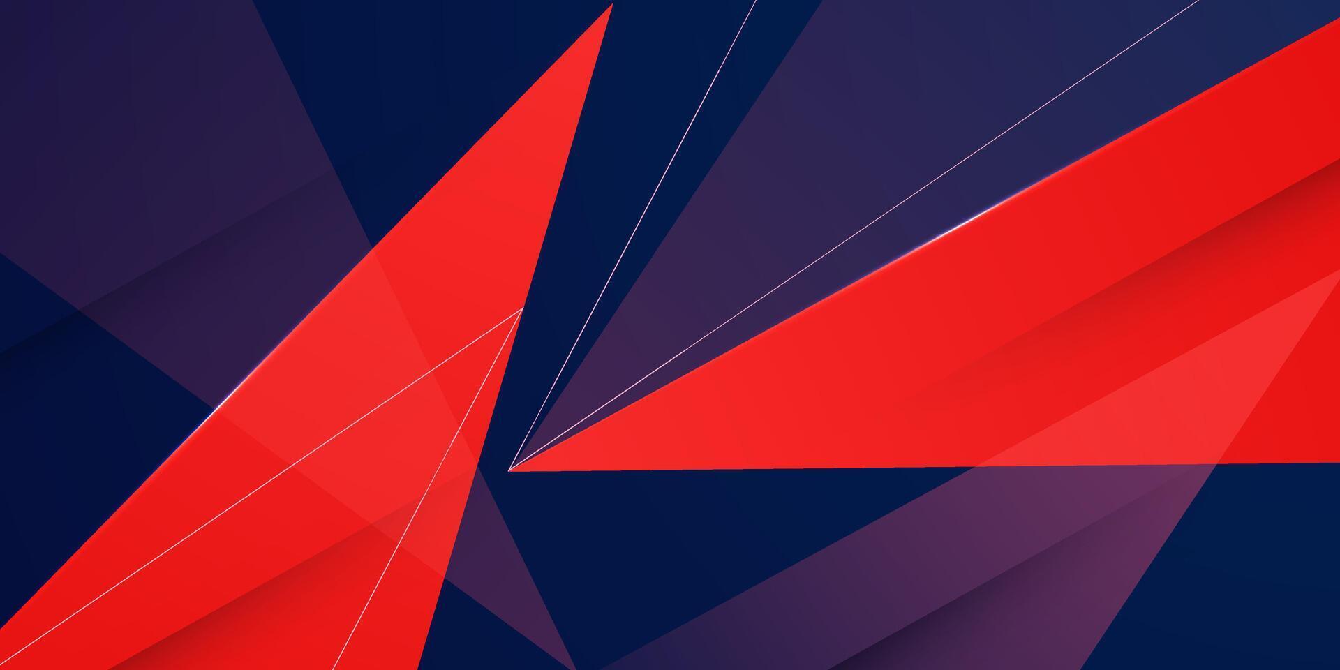 Abstract red triangle element shapes pattern concept on dark color background. Cool banner concept design. vector