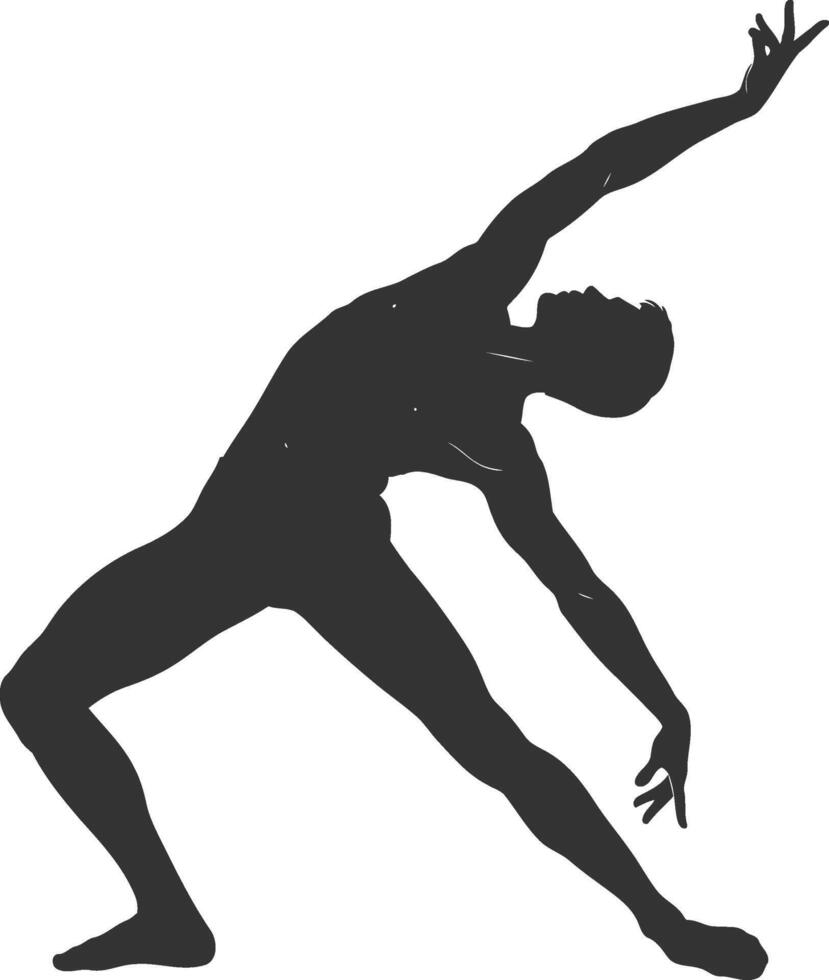 Graceful silhouette of a dancer in a dynamic pose illustration vector