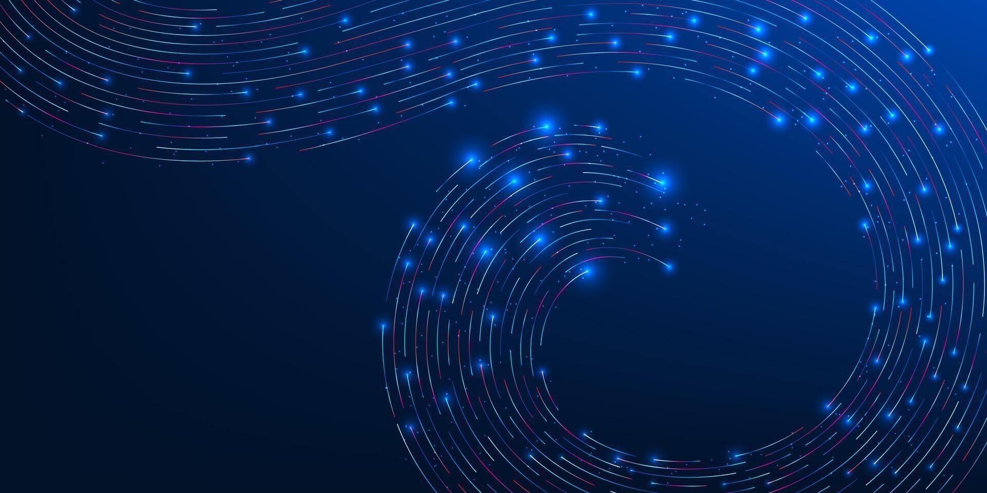 Big Data Flow Technology Background, High Speed Data Transmission, Spiral Wave Lines, Digital Network Connectivity, Information Stream, Internet Infrastructure, Data Processing, Futuristic Technology vector