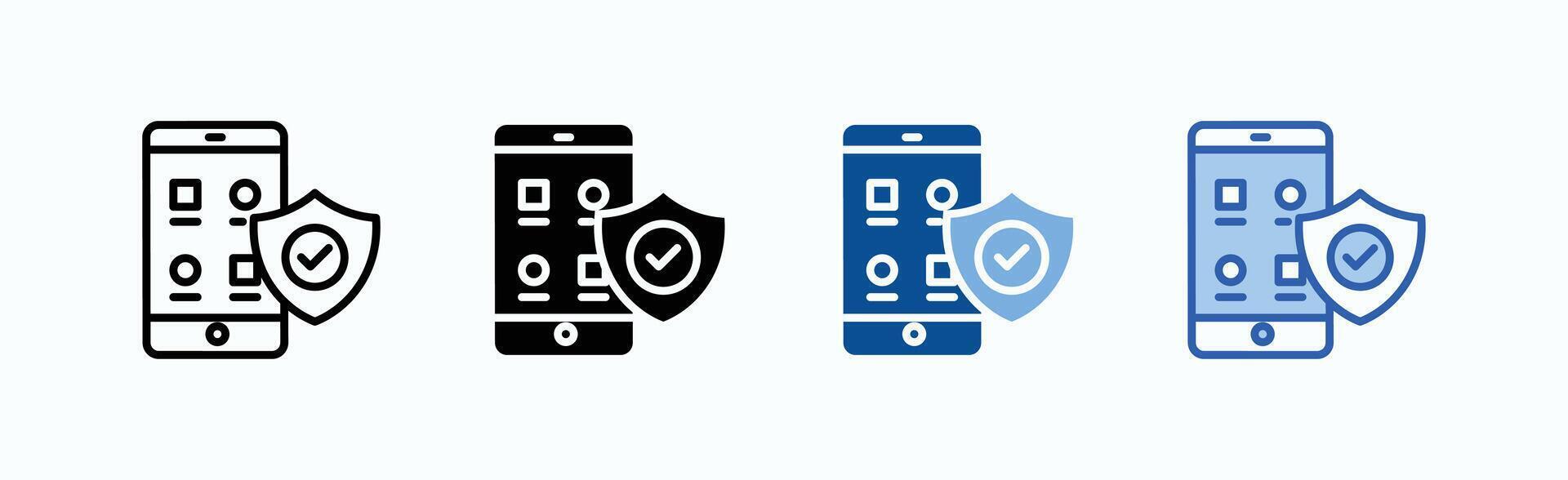 App icon sheet multiple style vector