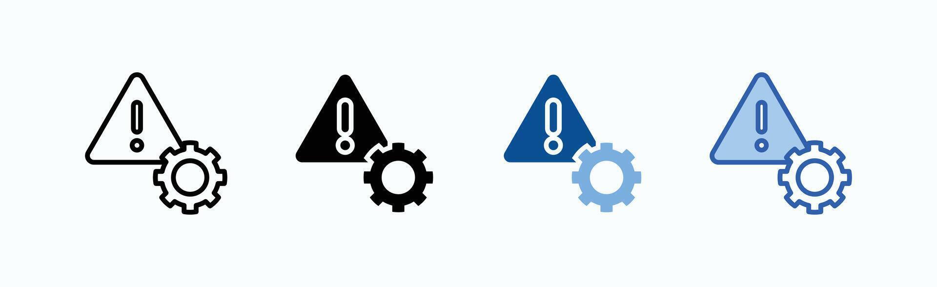 riesgo icono sábana múltiple estilo vector