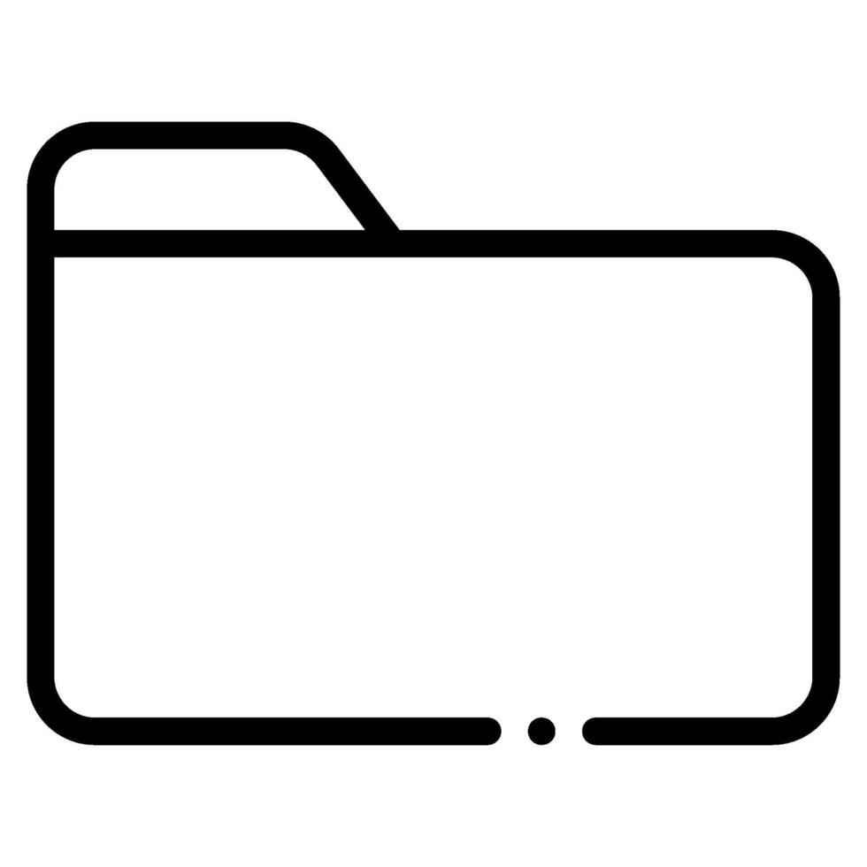 outline icon of a Folder with Document Tab vector