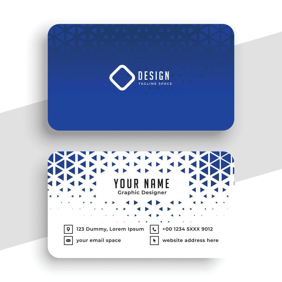 red triangle halftone business card template vector