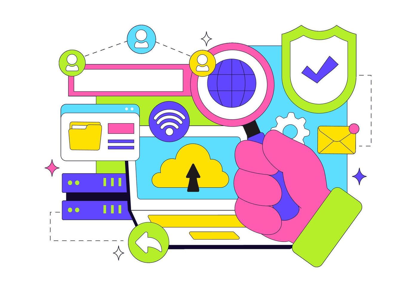 Professional Internal Link Architecture Image With Subtle Technical Aesthetic vector