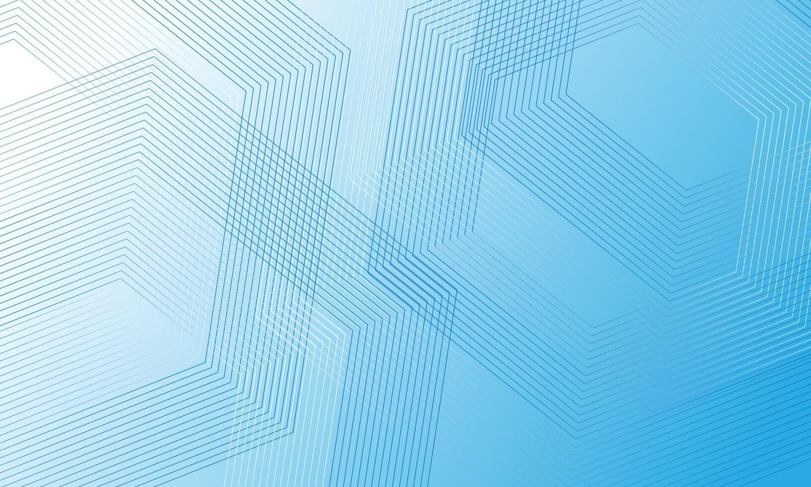 Abstract Blue Lines Background with Geometric Shapes. vector