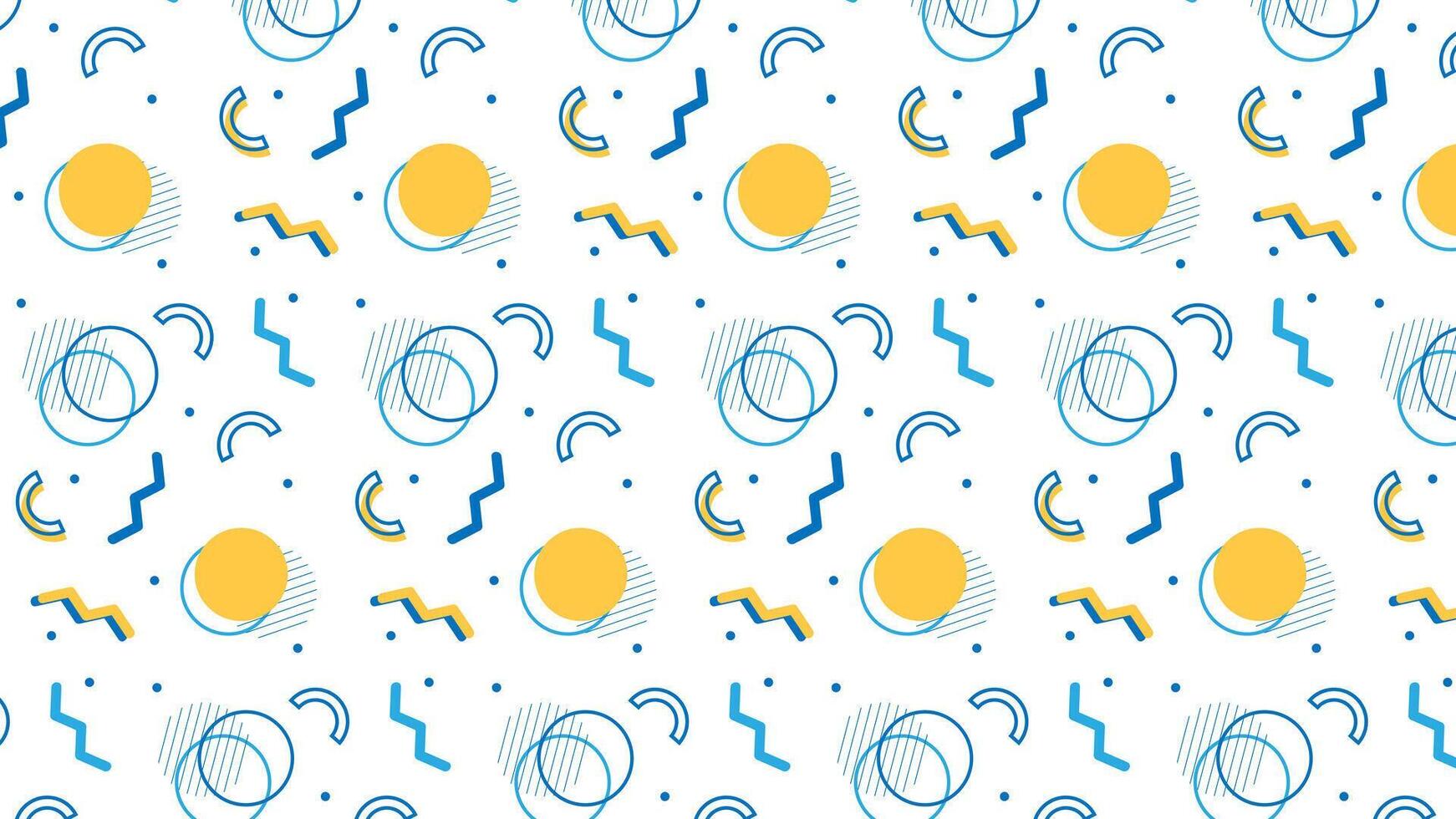 Abstract Pattern with Geometric Shapes and Eggs. vector