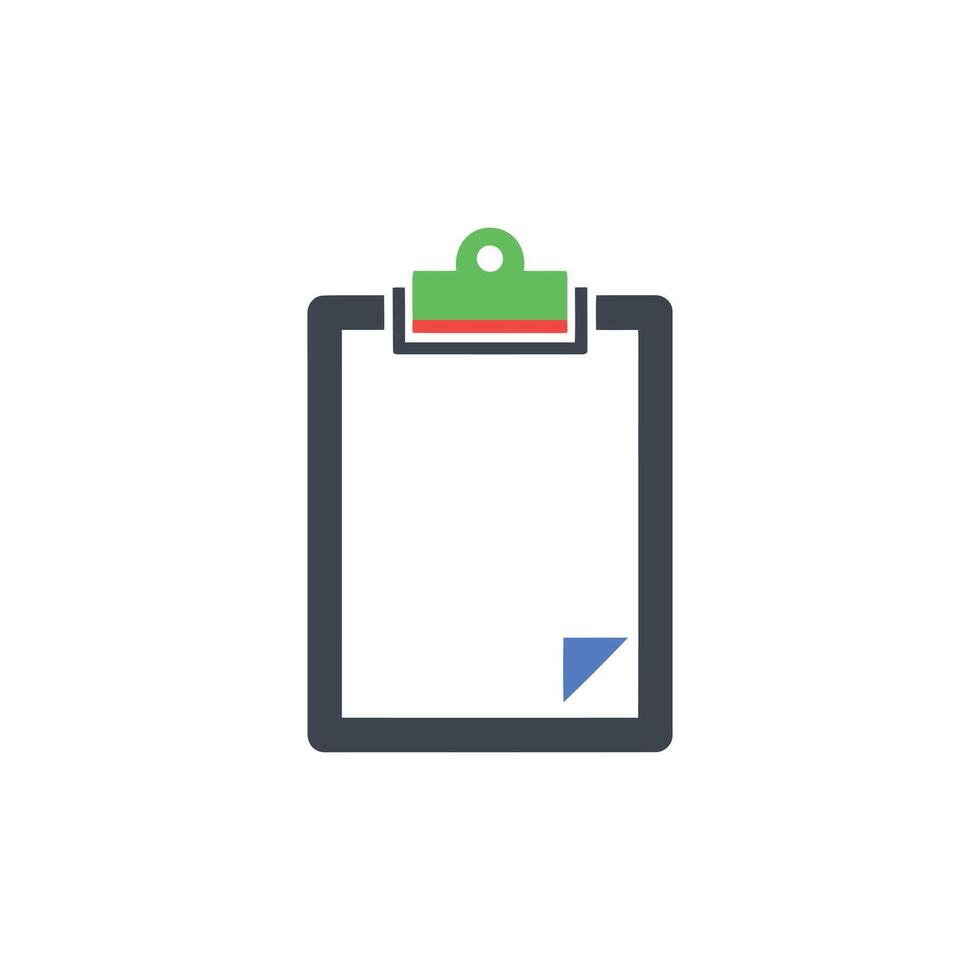 Minimalist clipboard with blank paper for notes and tasks list vector