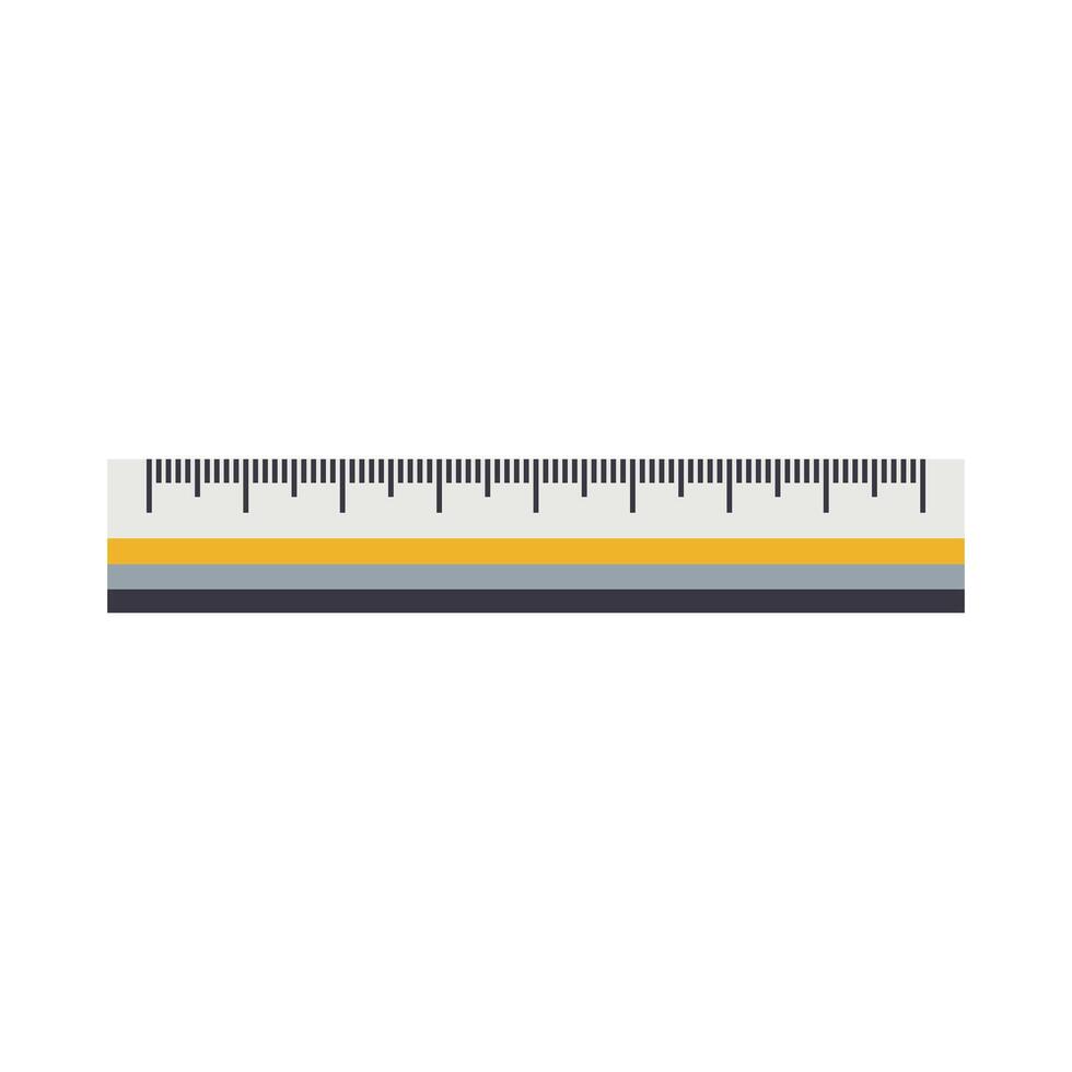 Simple graphic ruler with clear markings and a striped design vector