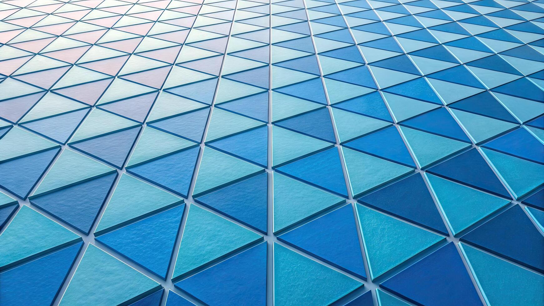 Geometric blue triangle pattern background abstract texture, 3d render, digital art photo