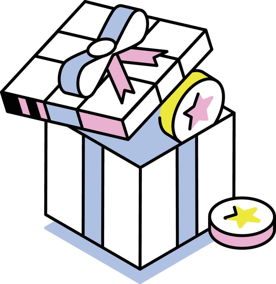 un isométrica estilo icono demostración lealtad programa vector