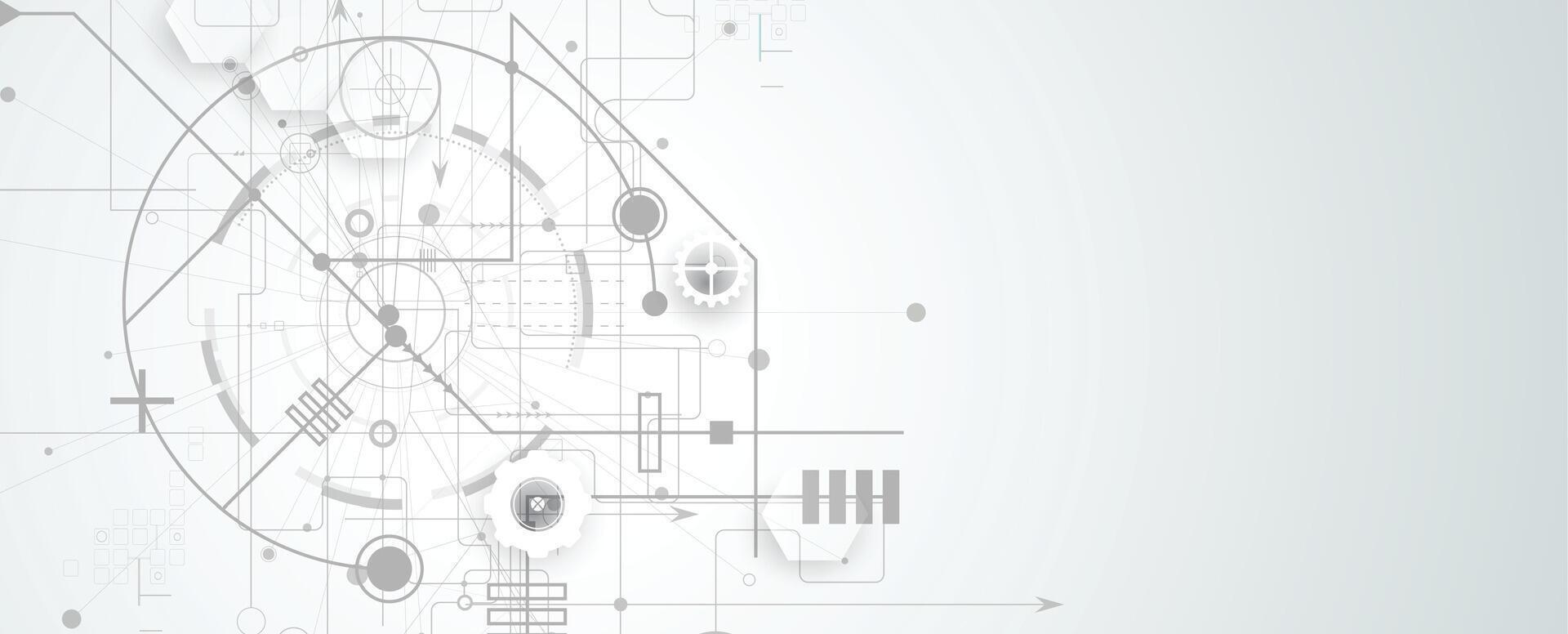 technology circuit background with a circle and arrows vector
