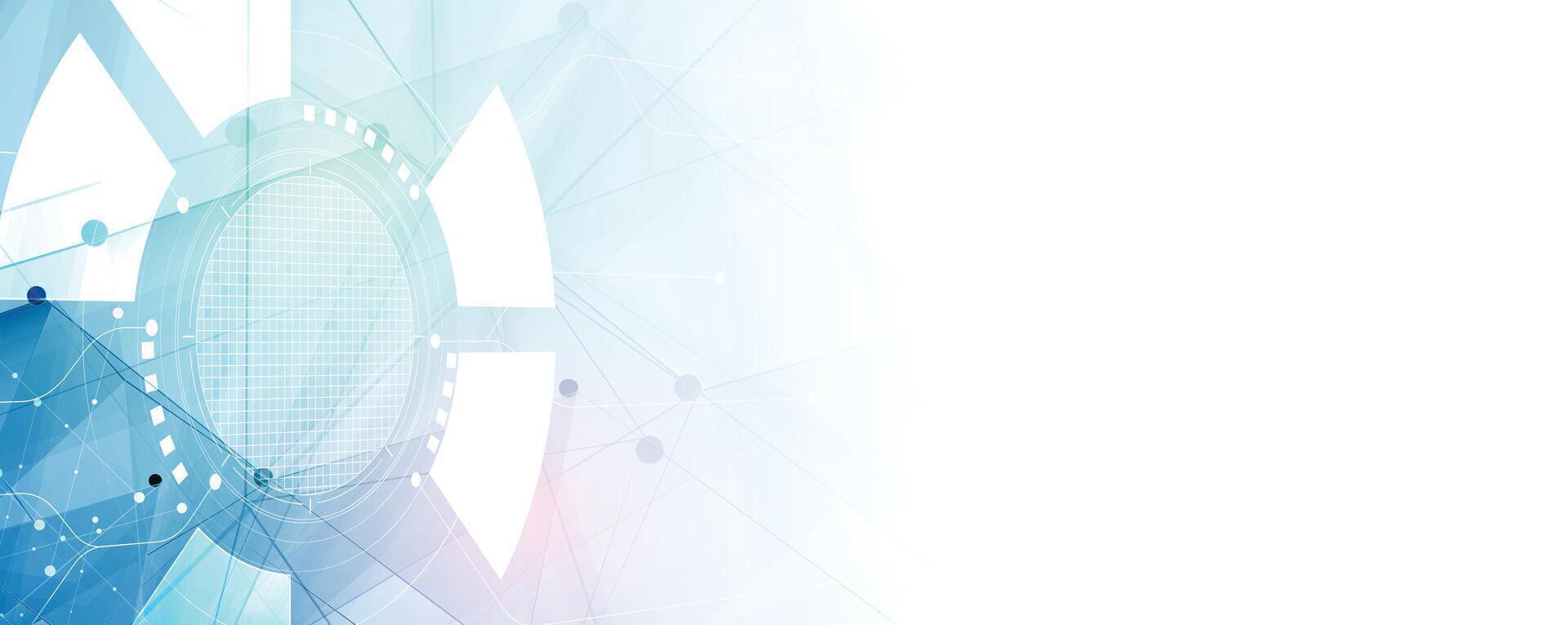 abstract tech background with blue and white lines vector