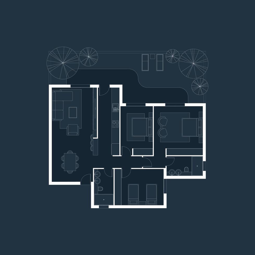 Technical Architecture Drawing vector