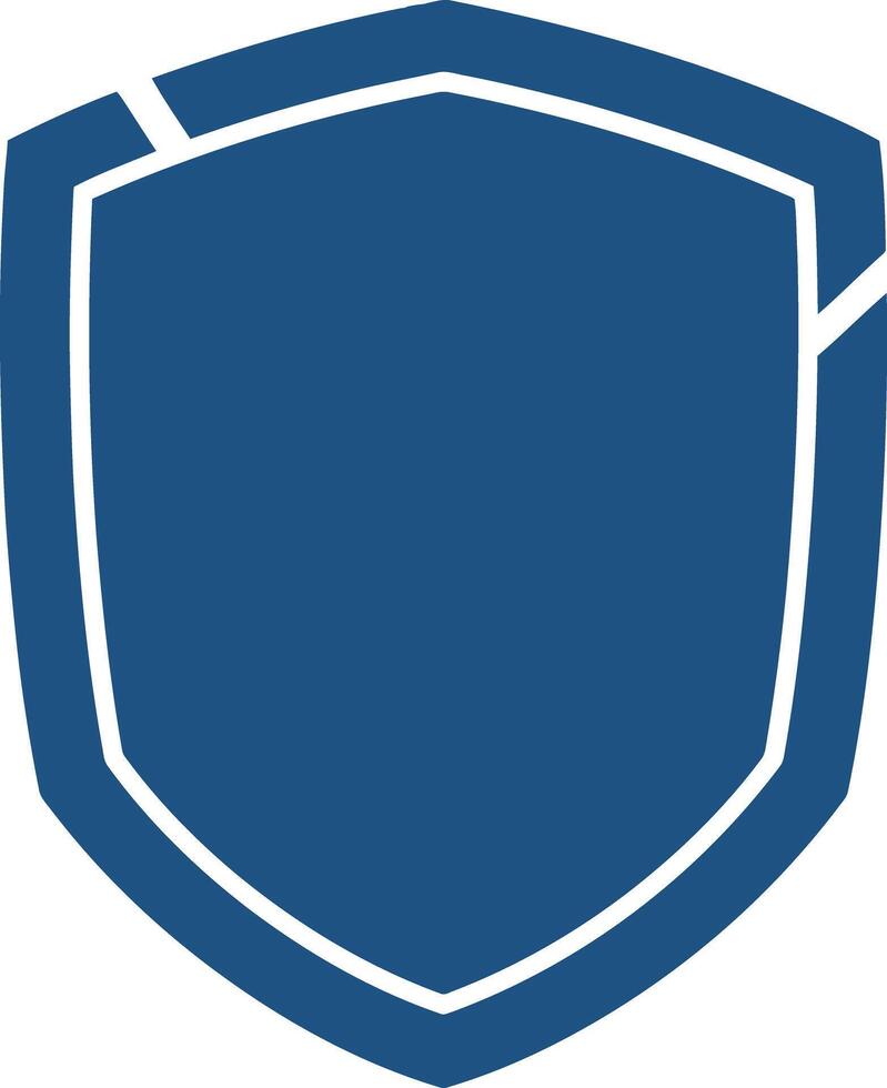 Modern blue shield icon representing digital security, data protection, and online privacy. A clean graphic symbolizing defense and safety for various applications vector