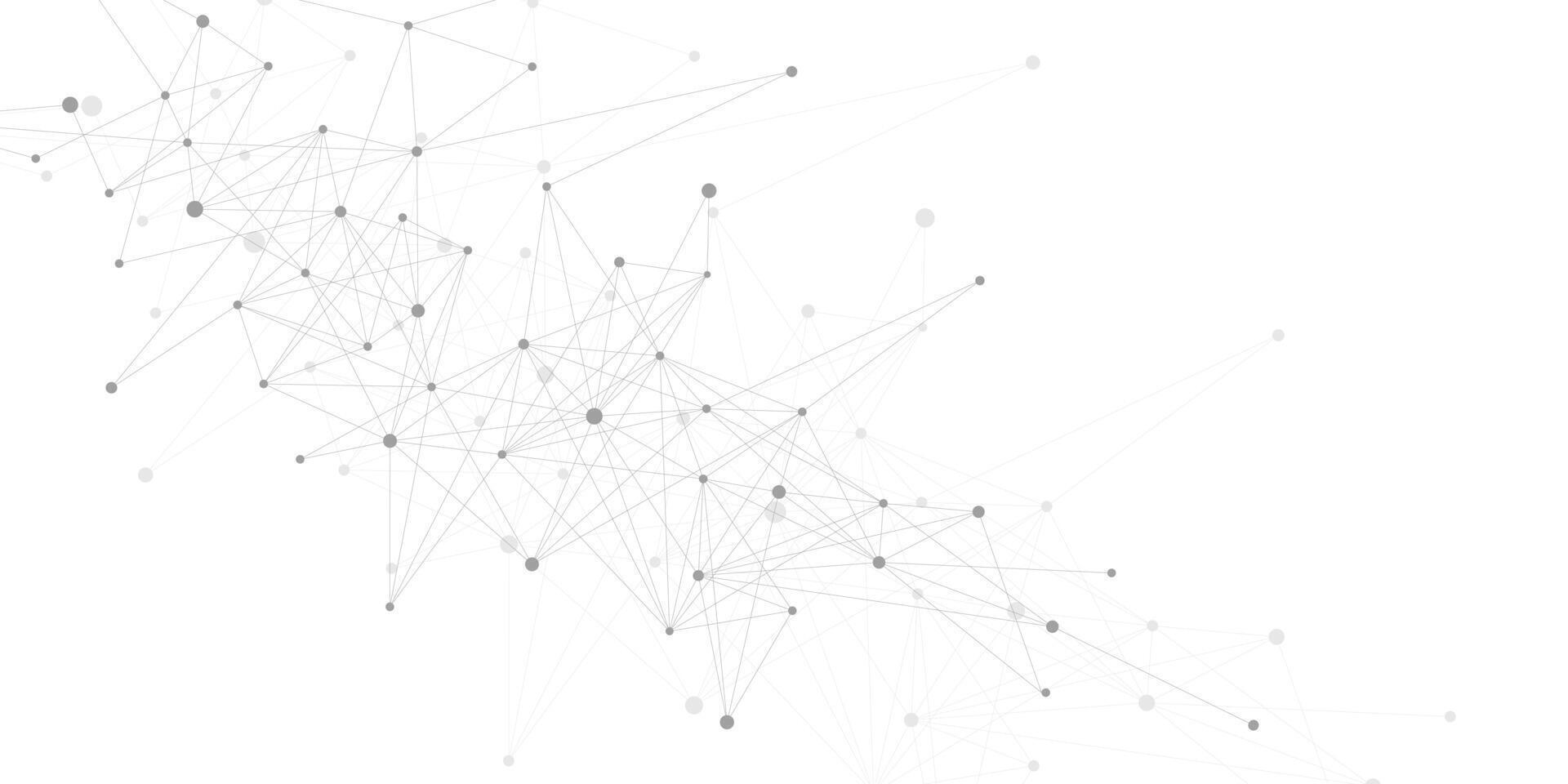 Abstract plexus design with connecting dots and lines. Global network connection, social communication and digital technology concept vector
