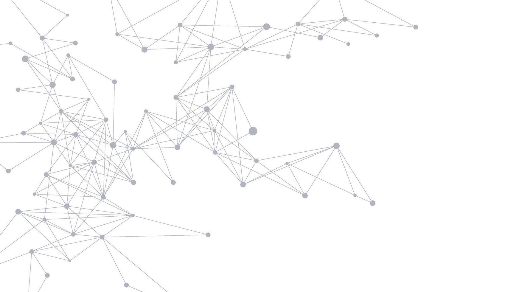 Abstract futuristic network connection background. Website header or banner with connecting dots and lines. Suitable for science, technology, chemistry and medical concept vector