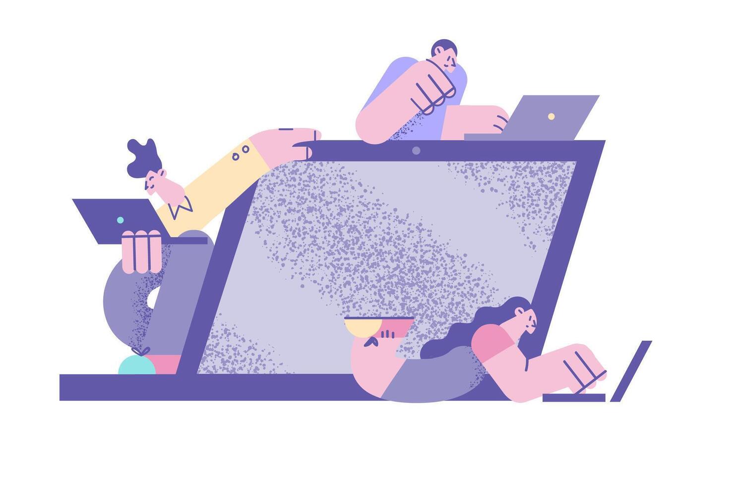 Network virtualization managers and technologies concept vector