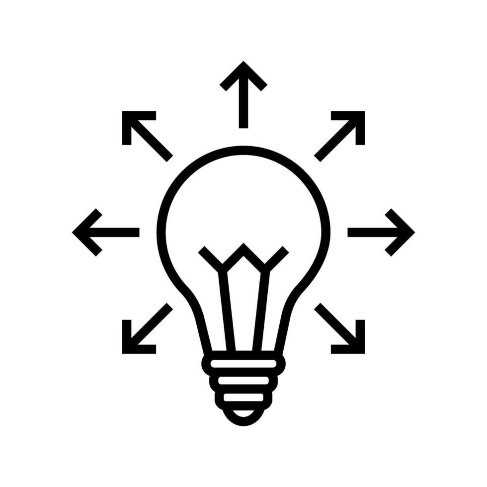 idea generation or spreading innovation icon vector