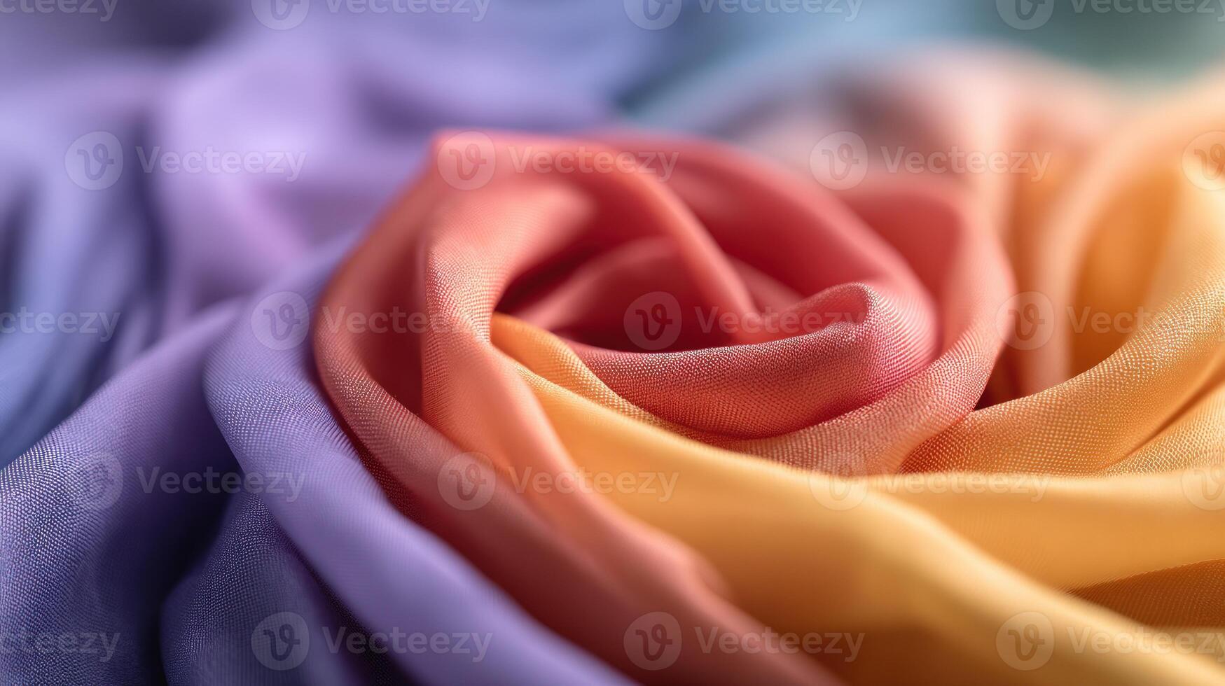 Gradient color fabric texture background vibrant textile pattern soft cloth material abstract design photo