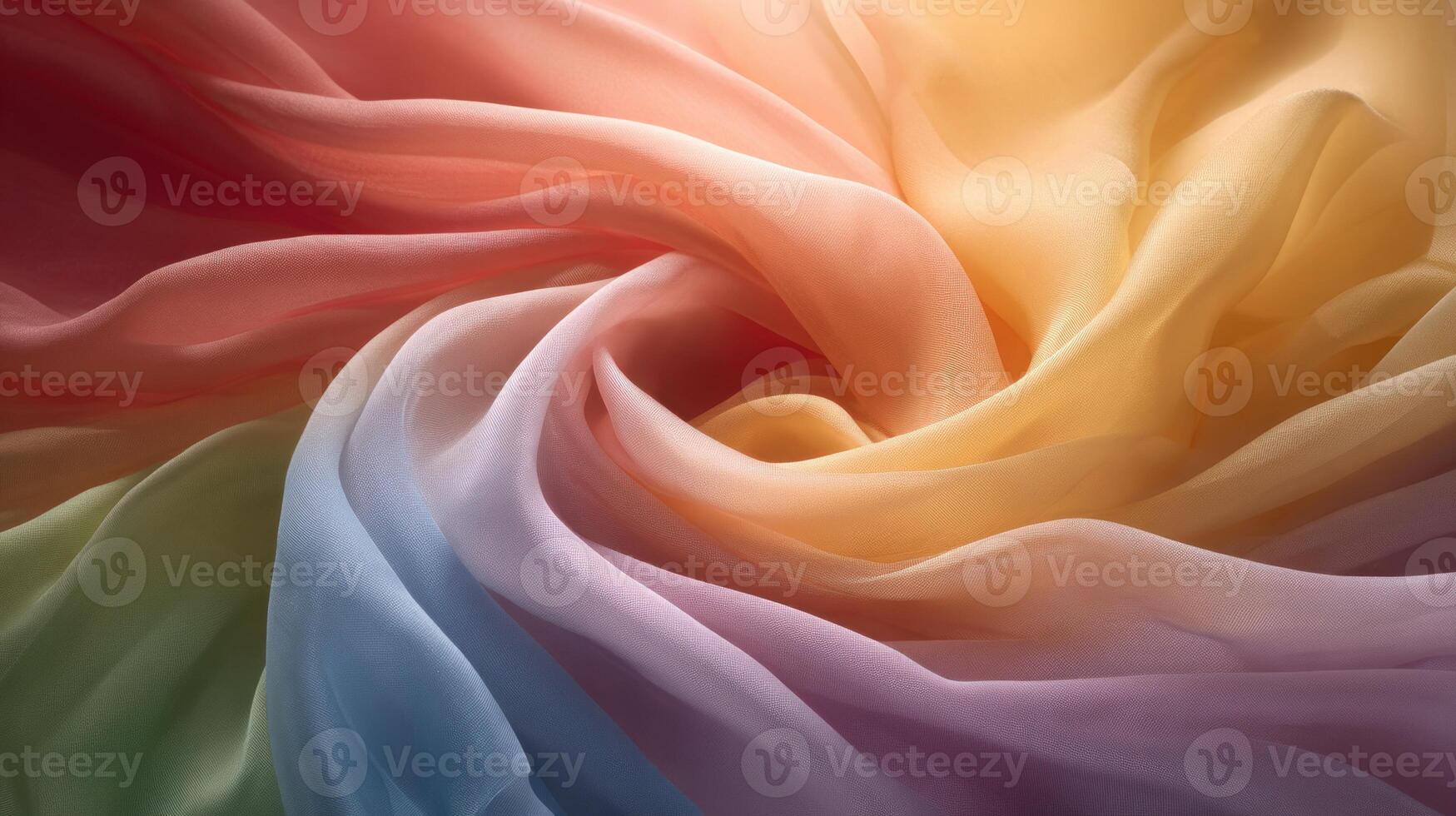 Soft flowing fabric in vibrant color gradient abstract background texture delicate material artistic wavy pattern smooth textile design elegant drape photo