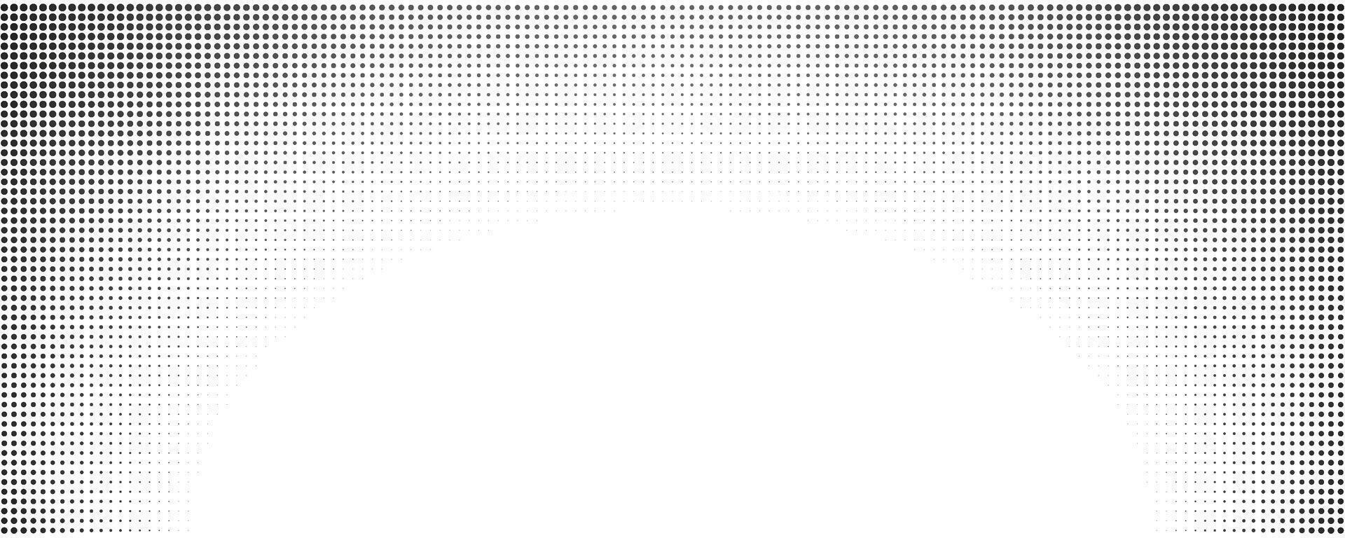 Monochrome vingette gradient background. Halftone dots effect. Overlay template with spotted texture and abstract dotwork. illustration. vector