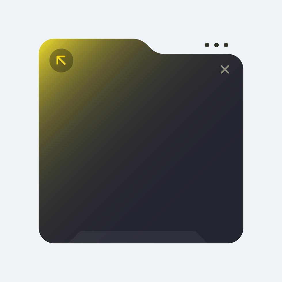 Digital File Container Design. Stylish Folder Interface Box. vector