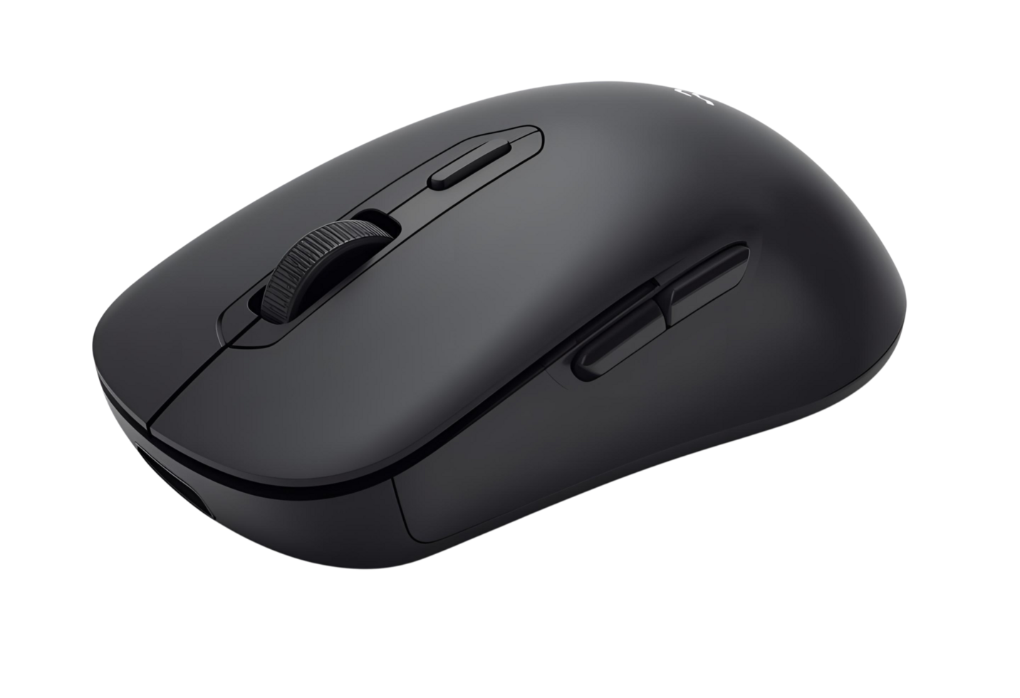 Black wireless computer mouse designed for smooth precise modern digital use. png