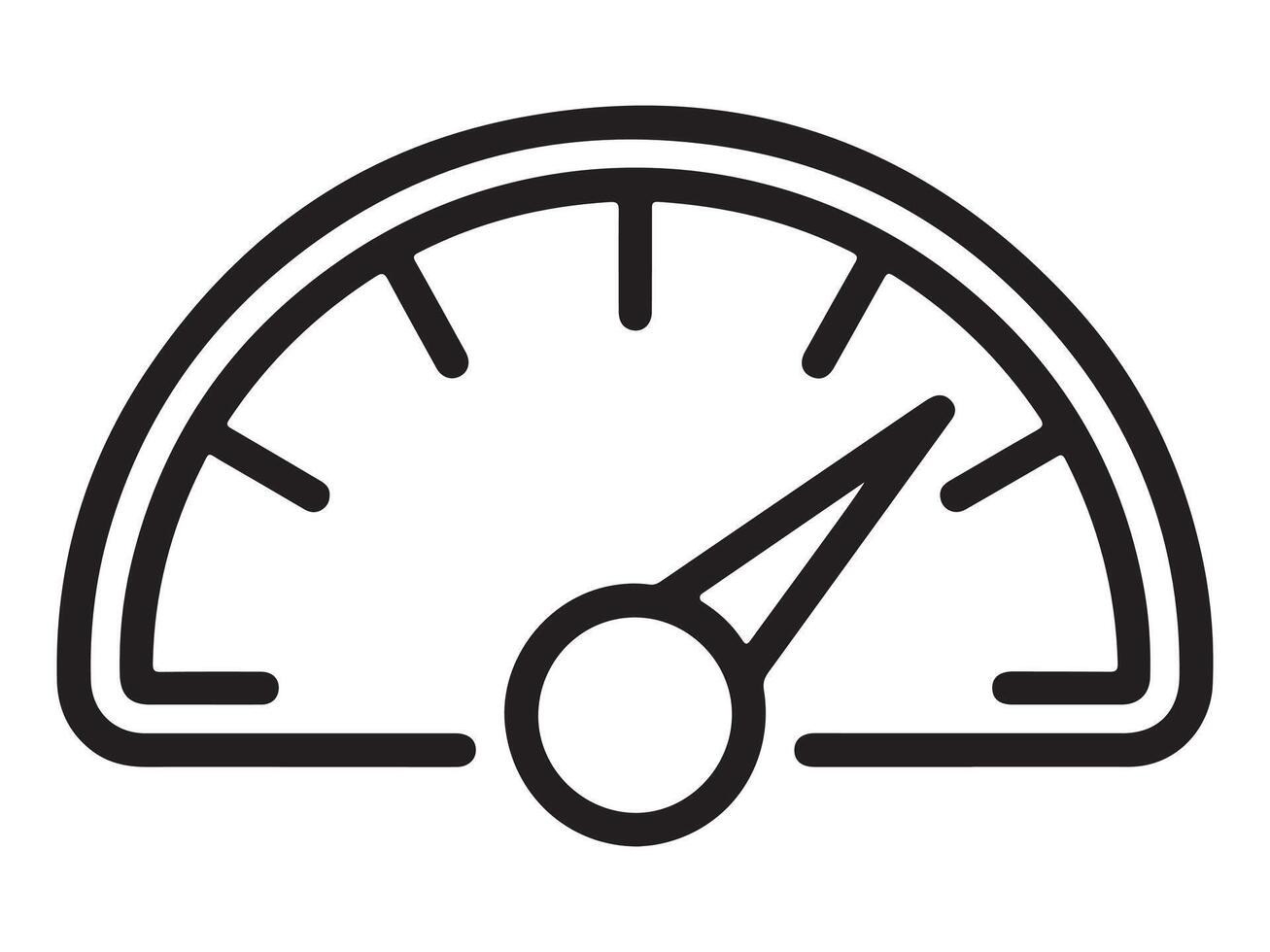 Outline of a gaming performance meter vector