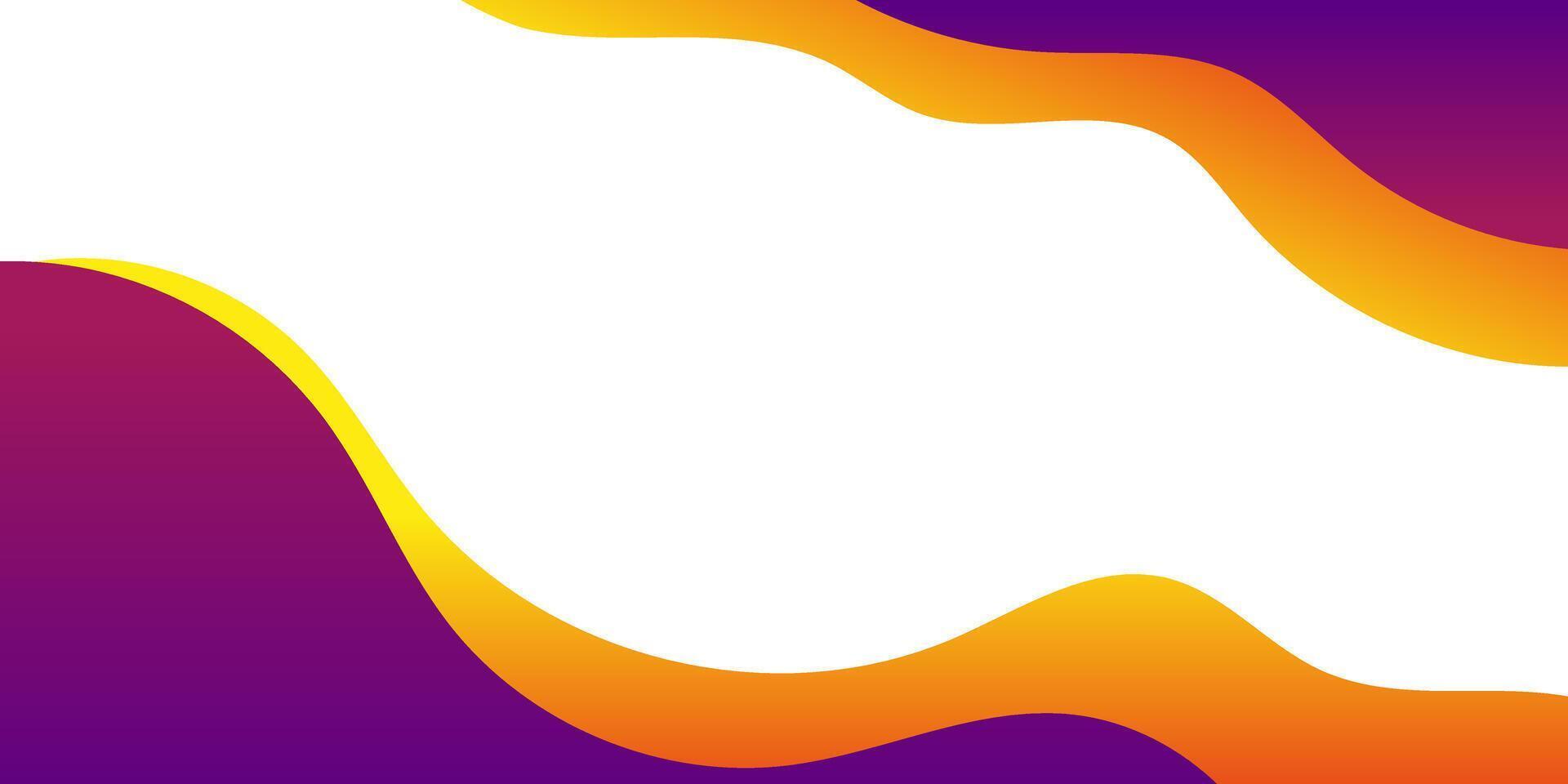 Purple and Orange Curved Abstract Background with Smooth Gradient Shapes vector