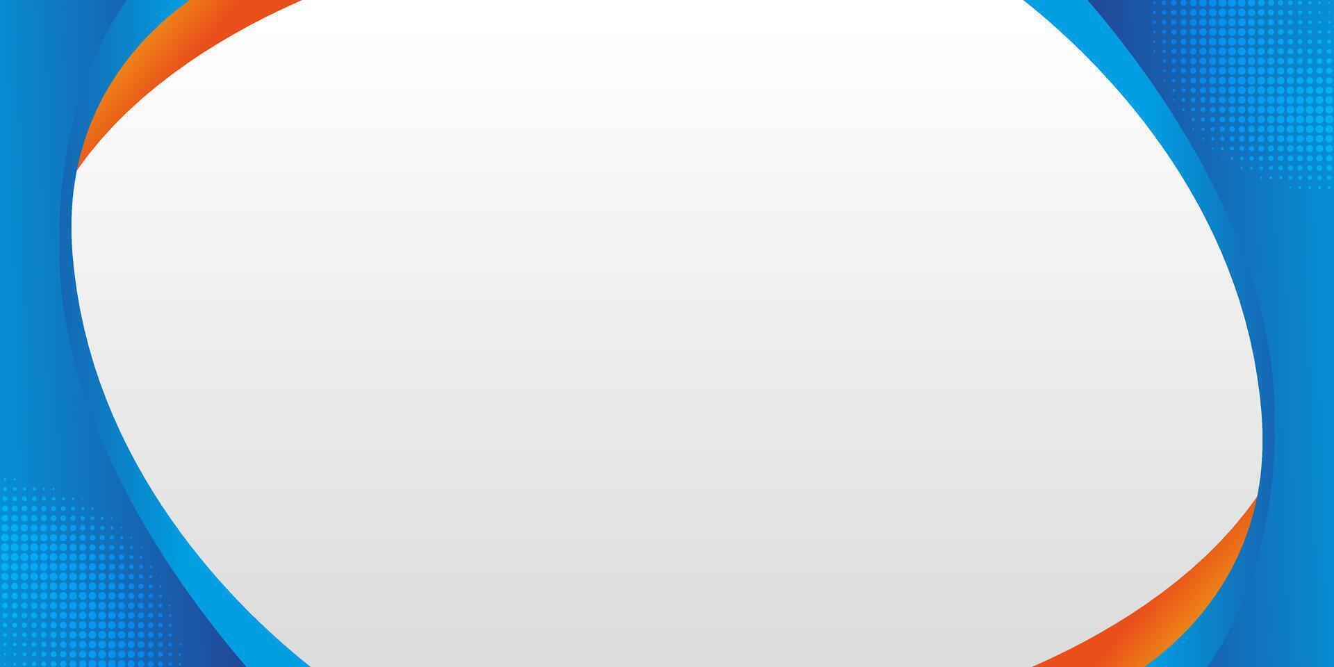 Premium Blue and Orange Curved Abstract Background with Smooth Gradient Shapes vector