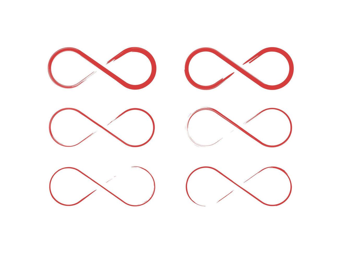 Infinity symbol icons illustration representing eternity, limitless possibilities, endless design and abstract loop concept in flat graphic style vector