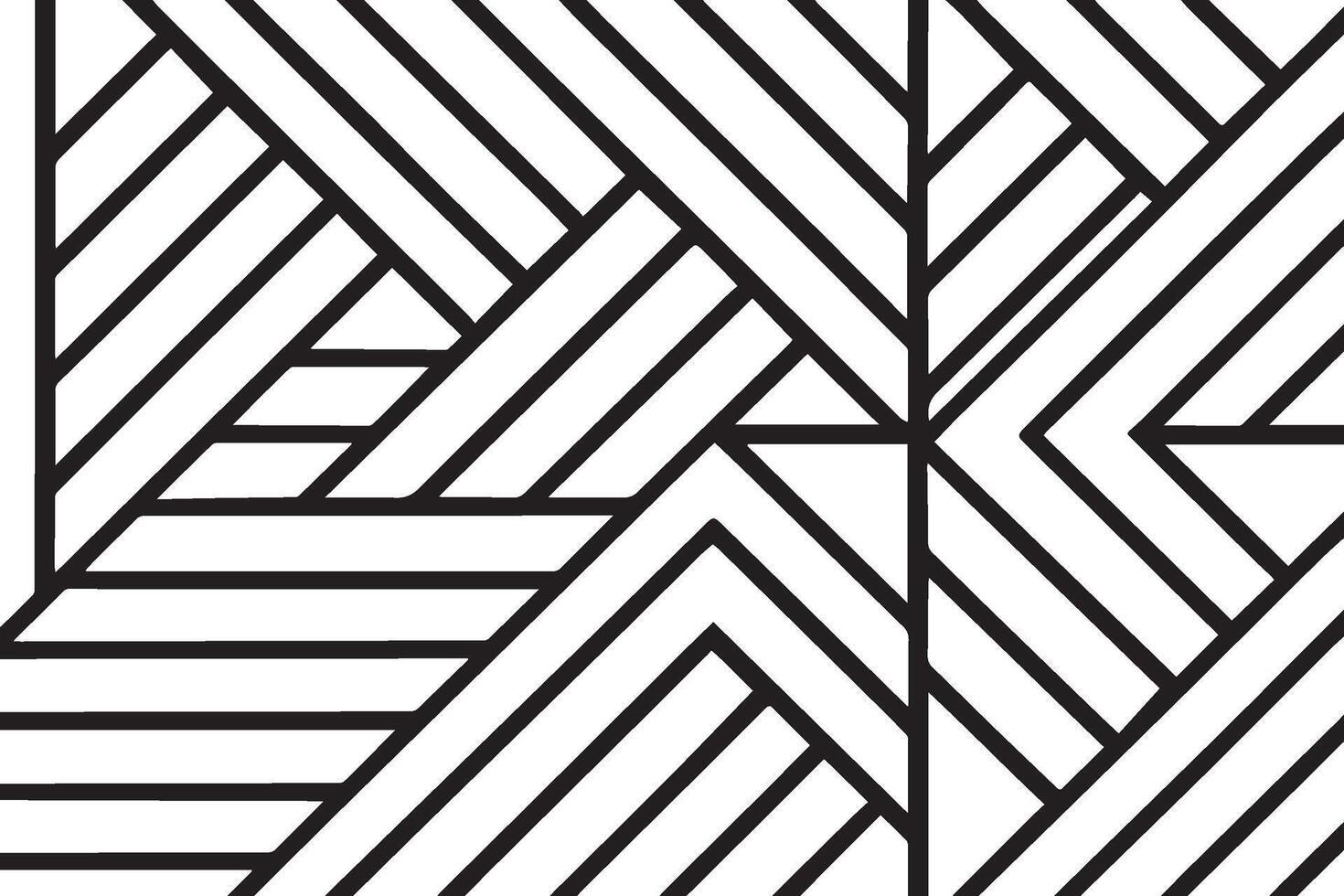 Abstract geometric pattern with intersecting black lines on white background vector
