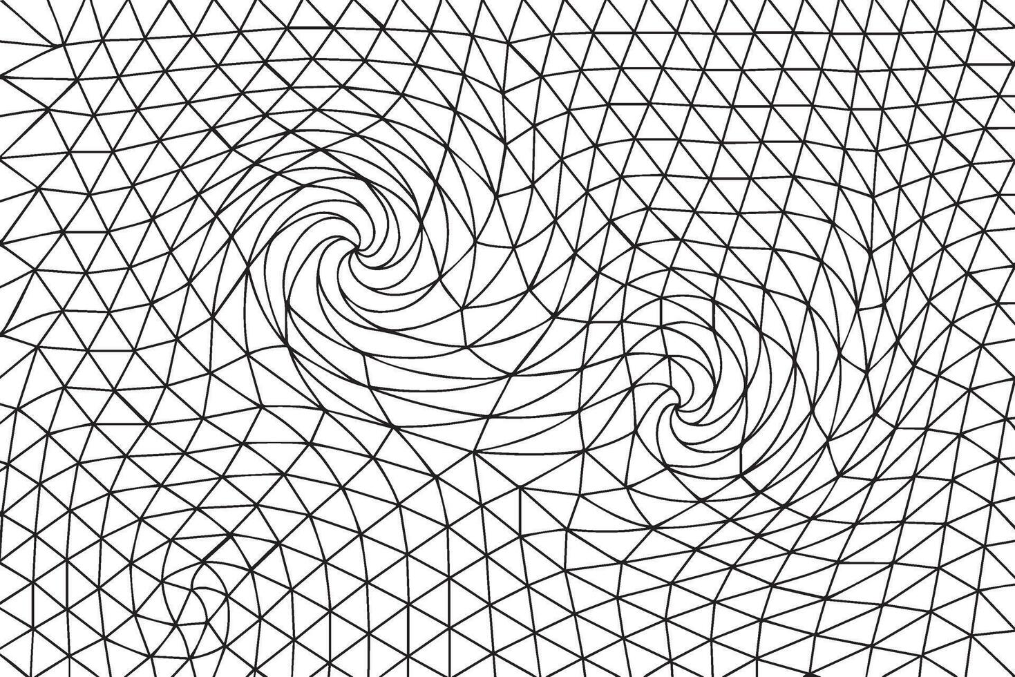 computacional fluido dinámica simulación de vórtices en un triangulado cuadrícula vector