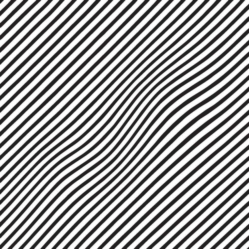 Abstract black and white wavy diagonal line pattern vector