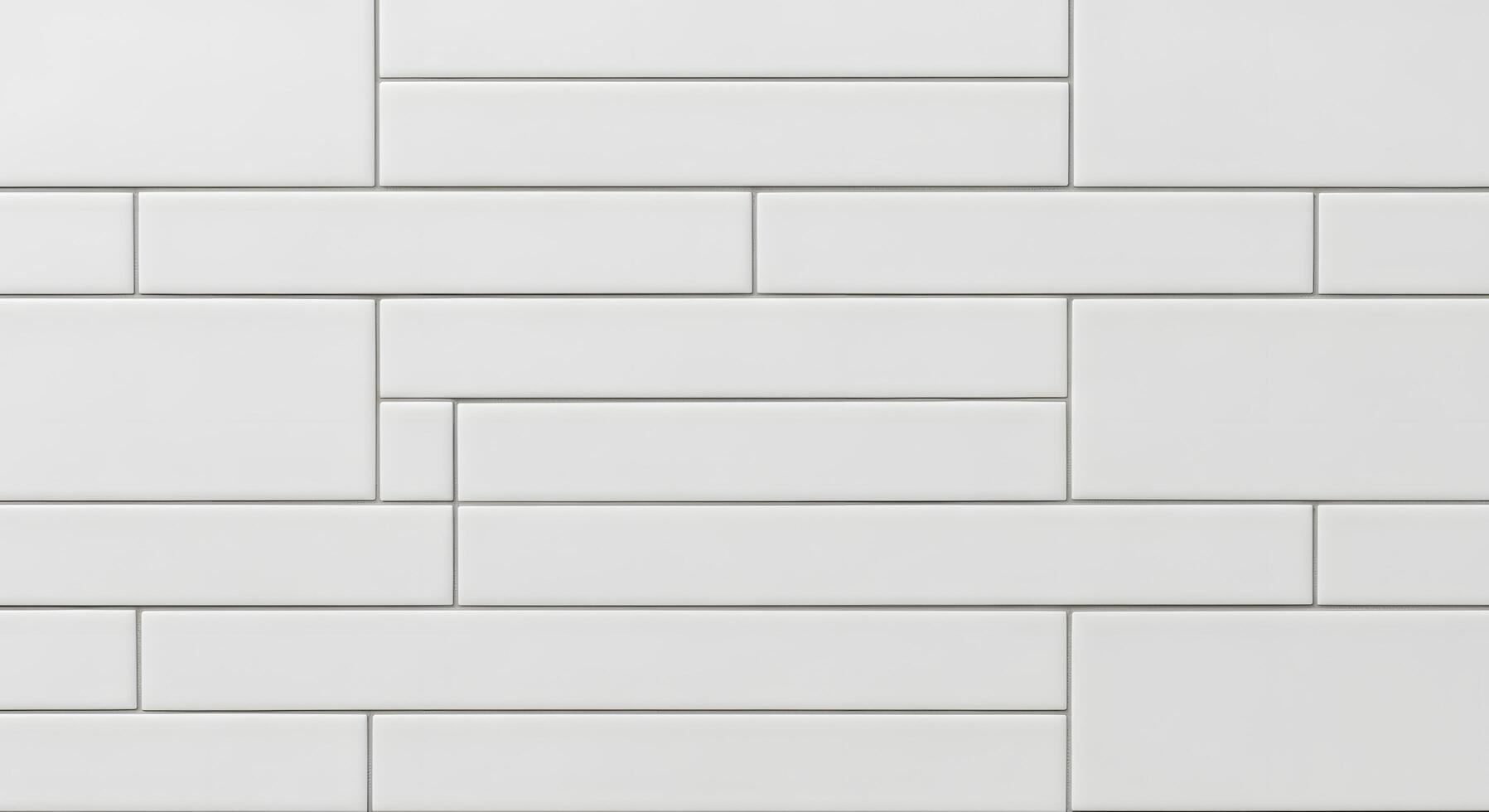 Abstract white rectangular tiles arranged in a geometric pattern, perfect for backgrounds and design projects photo