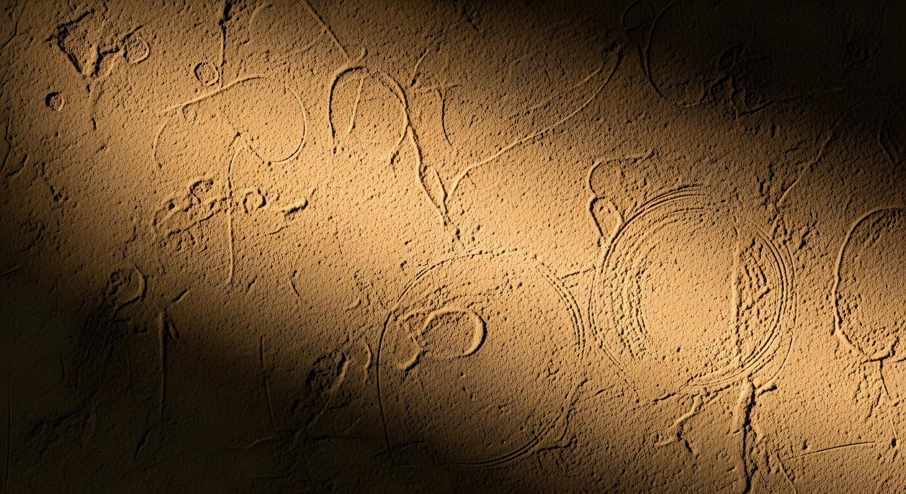 Warm, textured wall surface with dramatic interplay of light and shadow, revealing abstract and rustic patterns for an earthy, timeless background photo