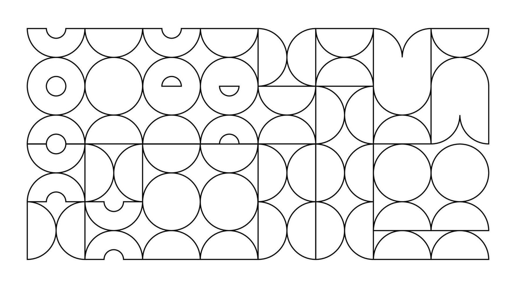Geometric Composition Art with Circular and Semicircular Shapes vector