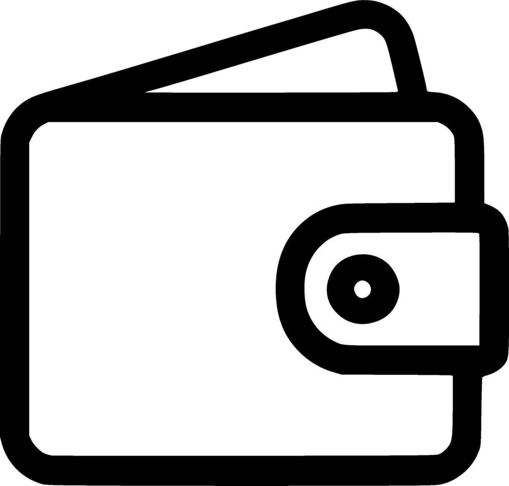 Simple Outline Wallet Icon for Finance and E-commerce Interface vector