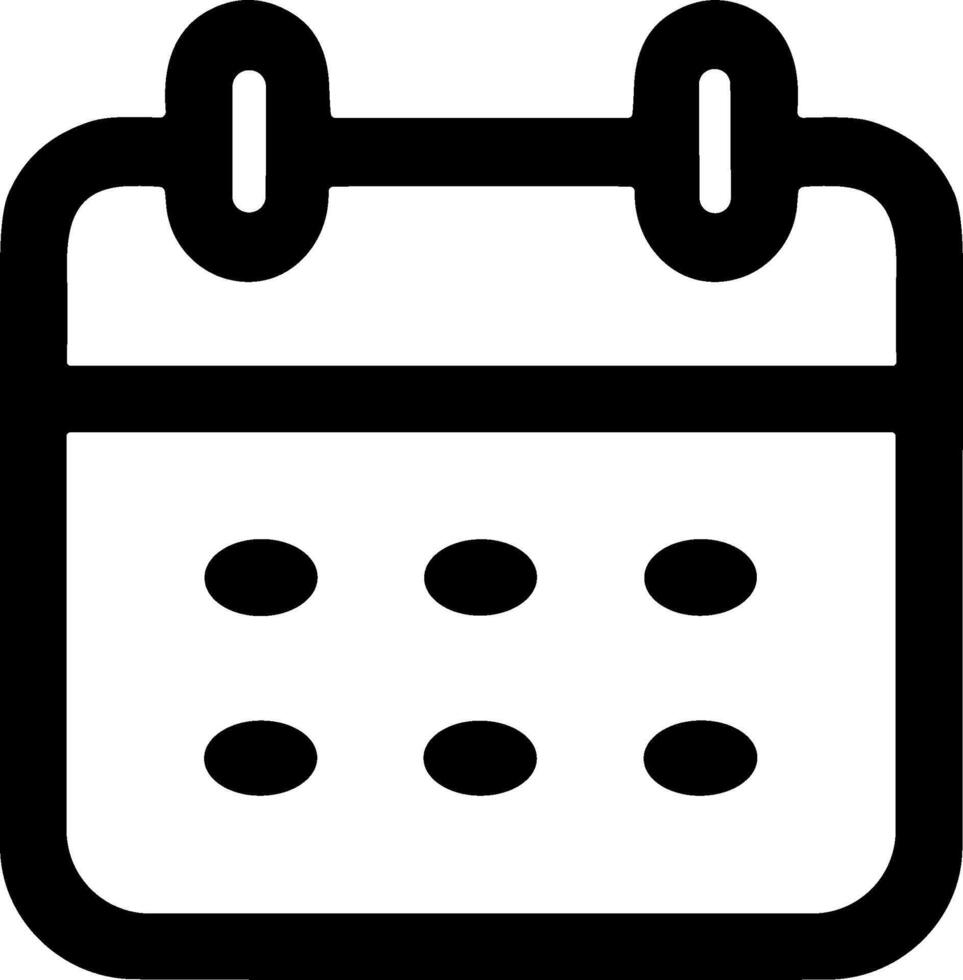 Simple Lineart Minimalist Calendar Appointment Schedule Date Event Icon vector