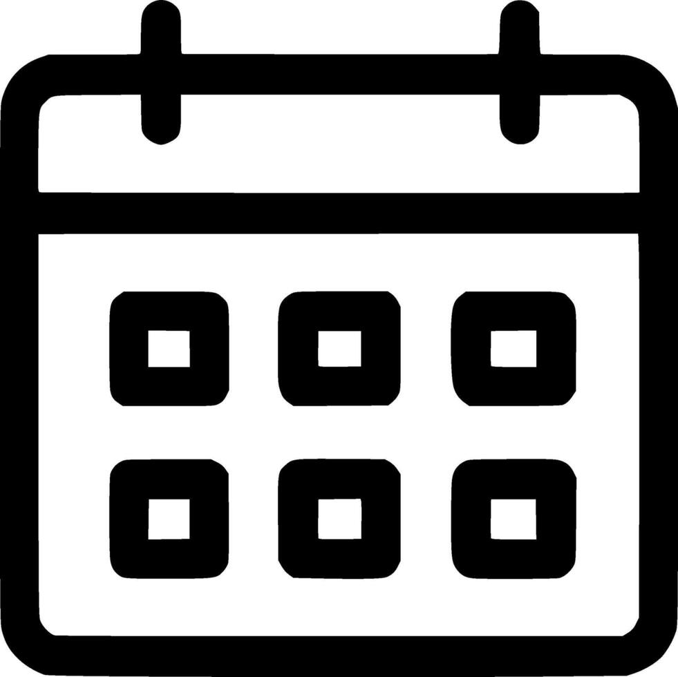 Simple Line Style Calendar Date Planner Schedule Event Interface Icon vector