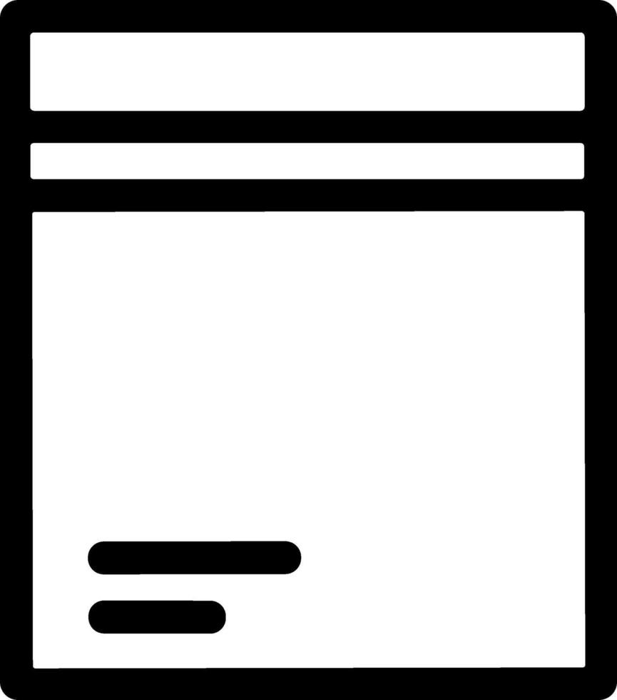 Simple Outline Square Document Paper With Text Icon Symbol vector