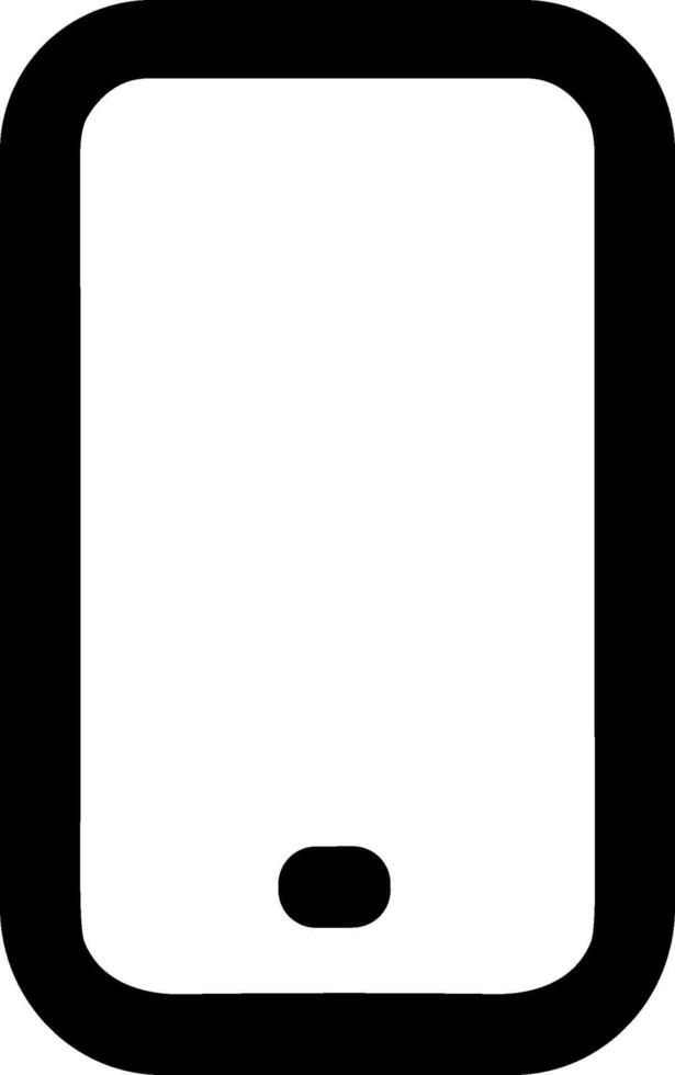 Simple Outline Minimalist Smartphone Mobile Phone Application Device Icon vector