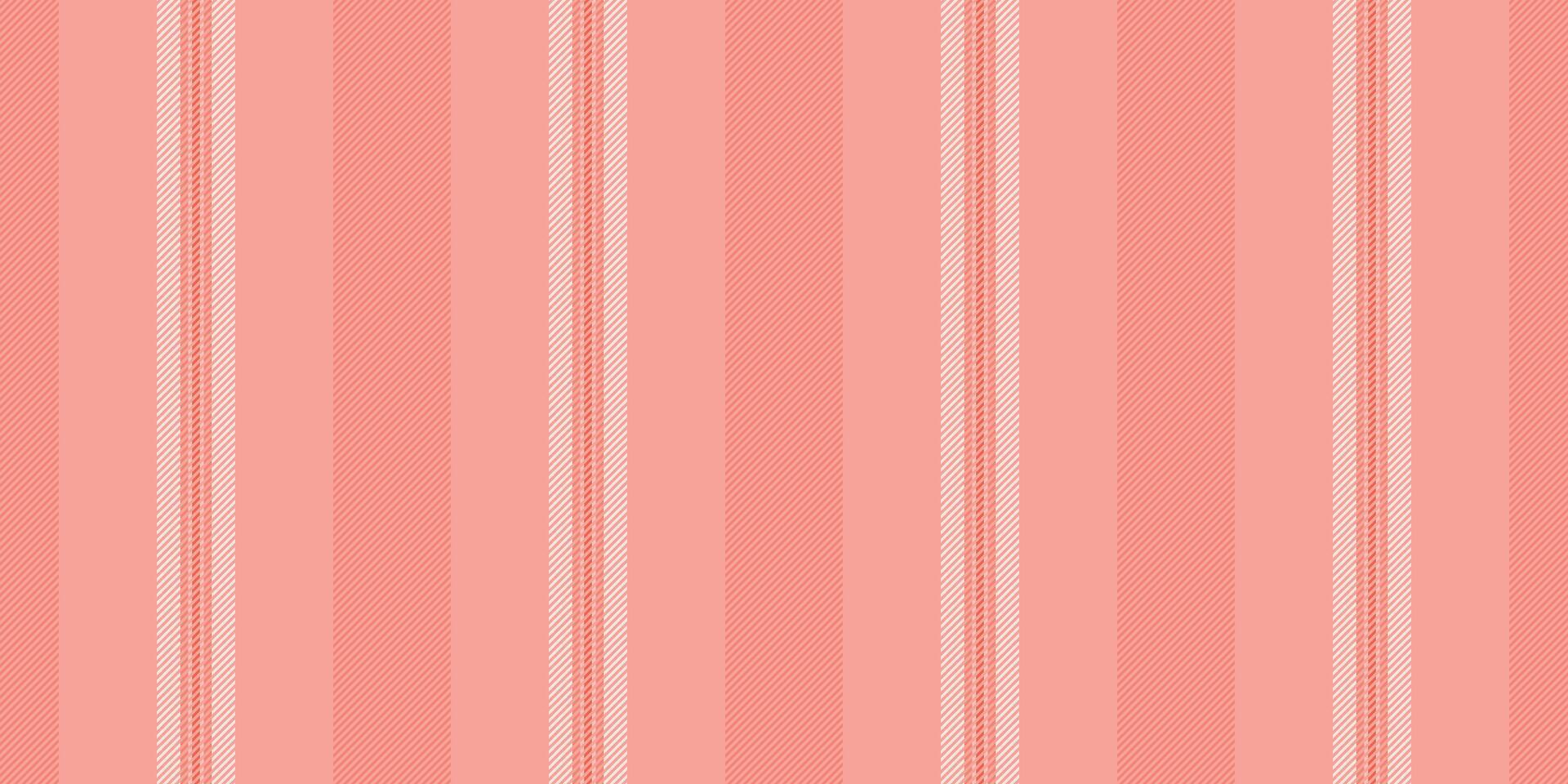 Salmon hued, fabriclike, striped background for textiles, wallpaper, or design. A classic pattern with a modern, subtle twist. Versatile and visually engaging. vector