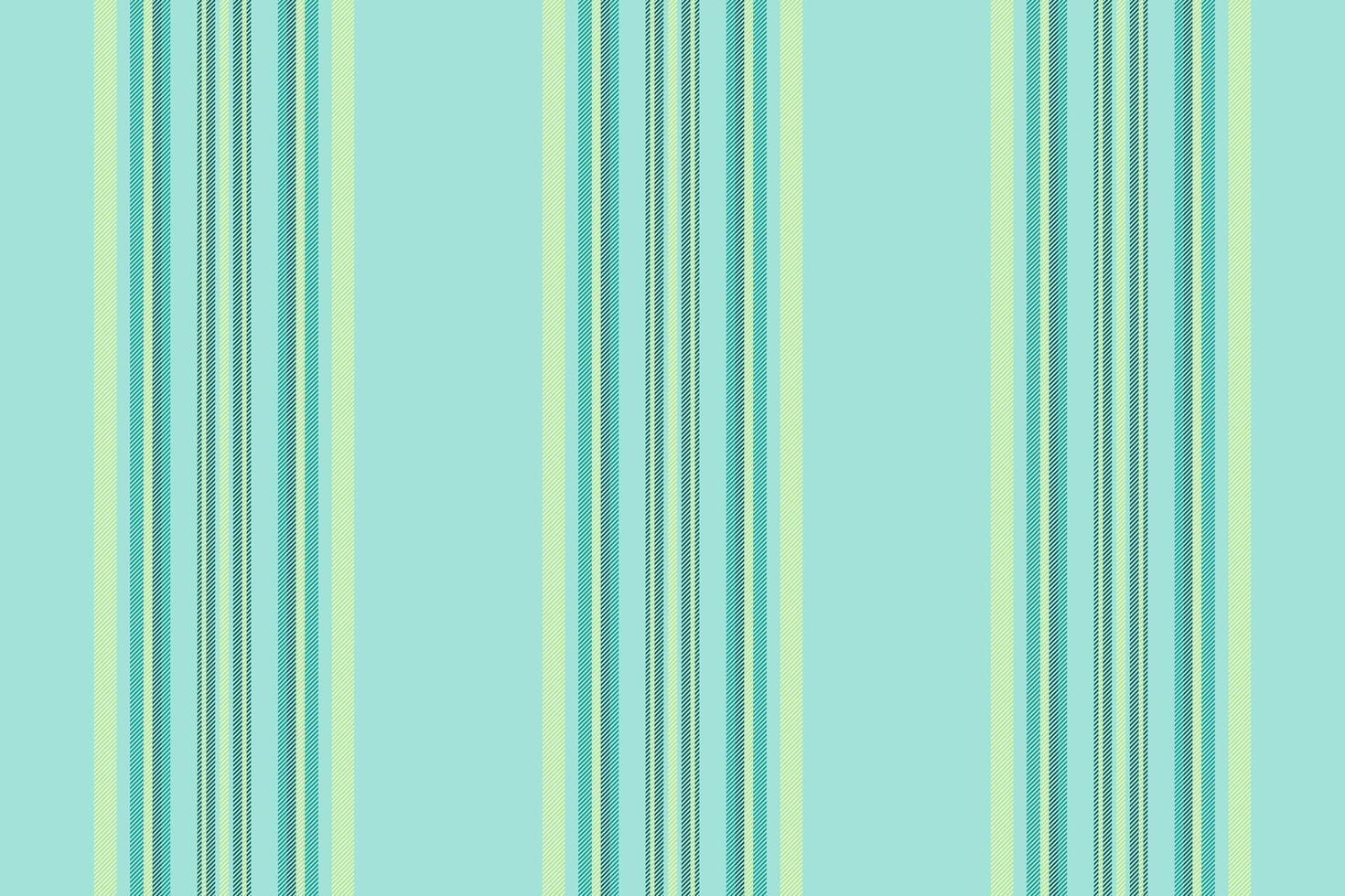 A fresh, bright striped textile pattern in teal and pale yellow. Ideal for backgrounds, fabrics, or designs needing a clean, classic linear element. Versatile and visually appealing. vector