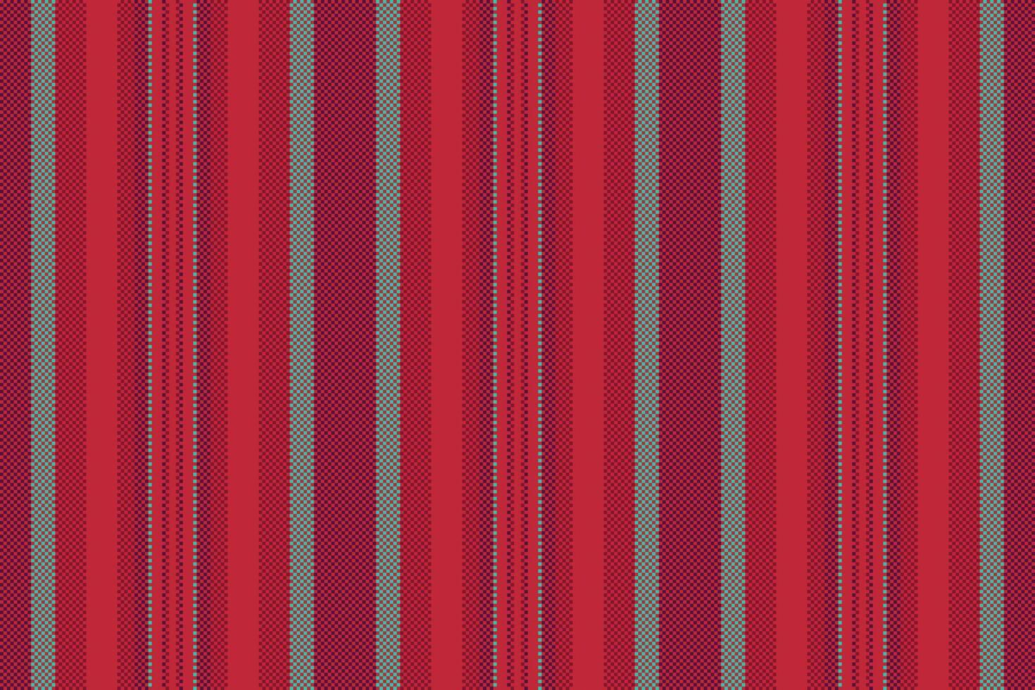 Vibrant striped textile pattern with a woven pixelated texture in shades of red and grey. Ideal for backgrounds, fabrics, or digital designs needing a bold, graphic element. vector