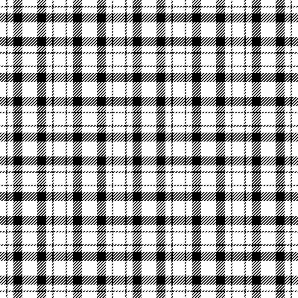 Classic black and white plaid pattern. Versatile for textiles, backgrounds, or creating timeless designs. Seamless texture. Perfect for print digital projects. vector