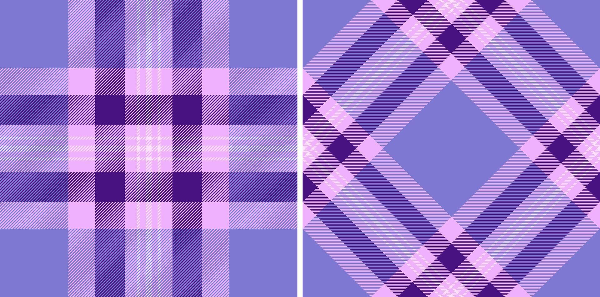 Seamless tartan of plaid background texture with a fabric textile check pattern. Set in kids colors for custom geometry in multicolored fashion. vector