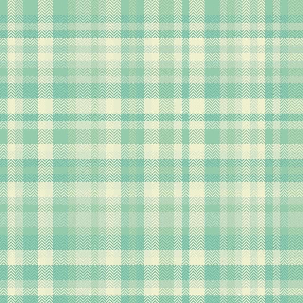 Soft teal and beige plaid pattern, seamless. Ideal for backgrounds, textiles, crafts or web design. A calm and versatile graphic resource. vector